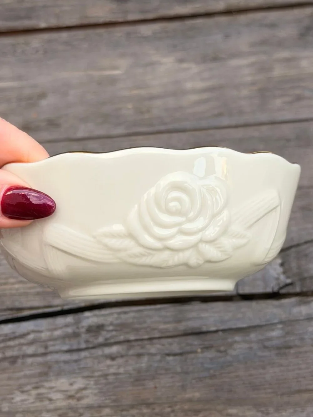 SET 4 Lenox NEW Ivory Rose Blossom 5.5